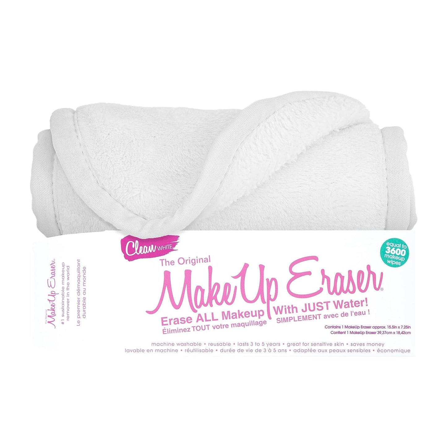 El borrador de maquillaje original Clean White