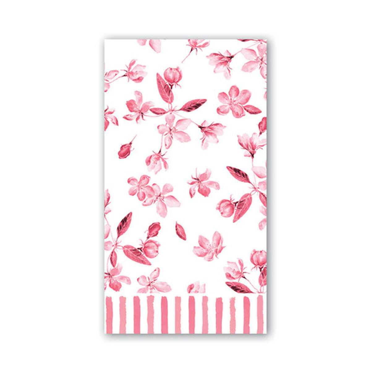 Michel Design Works Rouge hostess napkins, red springtime floral design