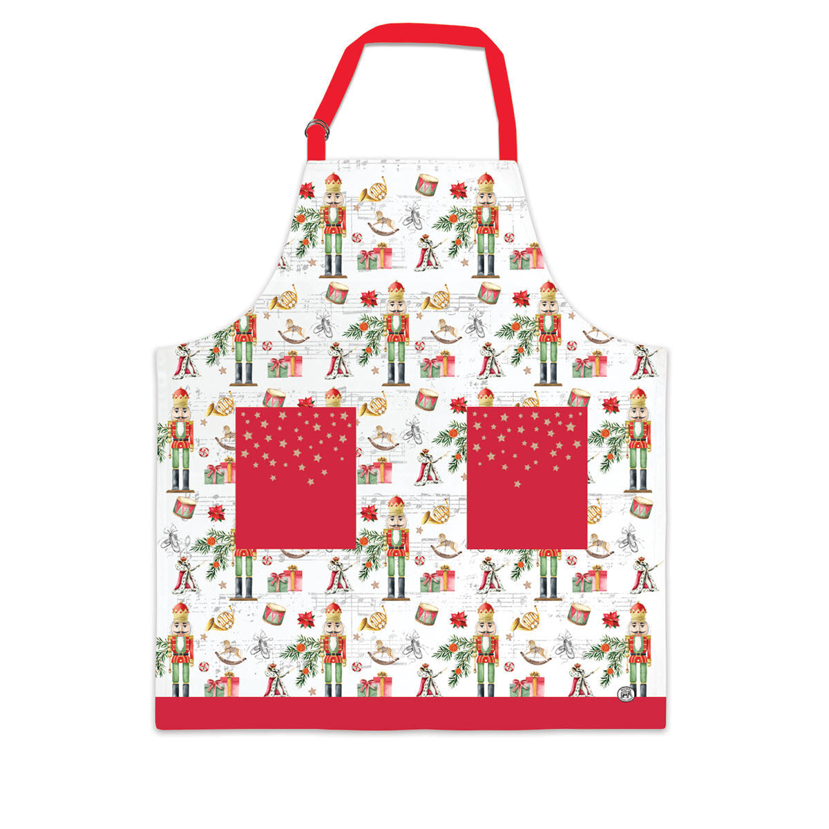 Michel Design Works Nutcracker Suite cotton chef apron with nutcracker and mouse king design