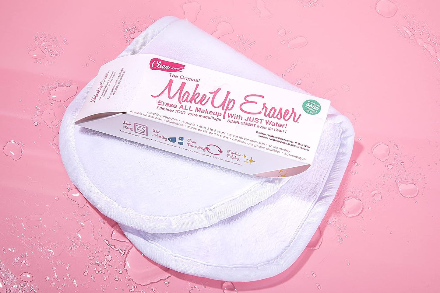 El borrador de maquillaje original Clean White