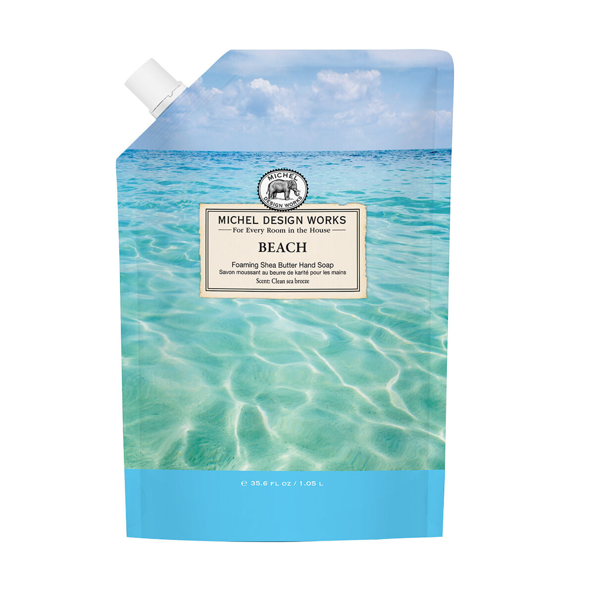 Michel Design Works Beach foaming hand soap refill pouch, 35.6 oz