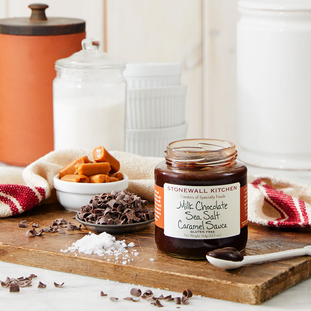 Stonewall Kitchen Milk Chocolate Sea Salt Caramel Sauce — 12.5 oz Jar