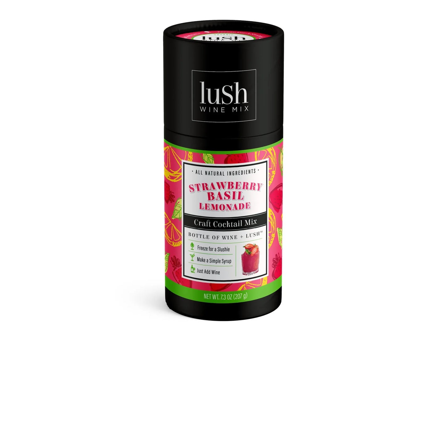 Lush Strawberry Basil Lemonade Wine Mixer