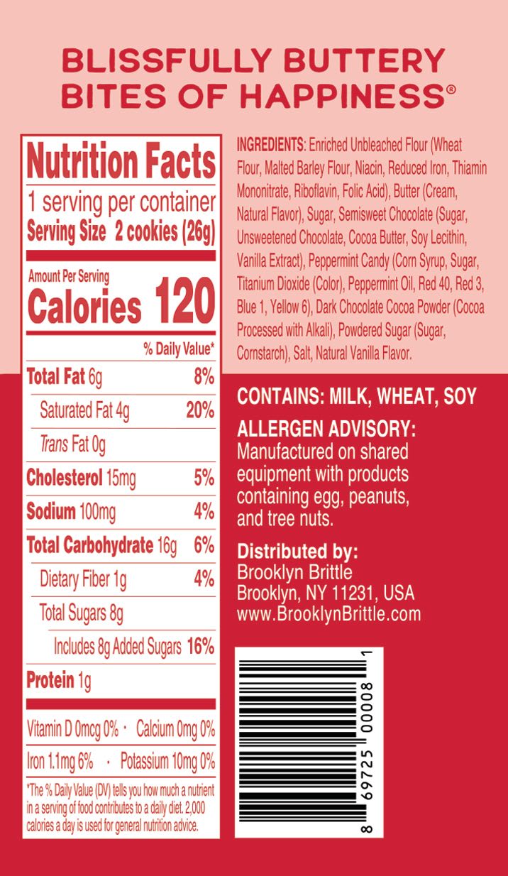 Dark Chocolate Peppermint Italian Cookie Brittle BROSP81MINT12