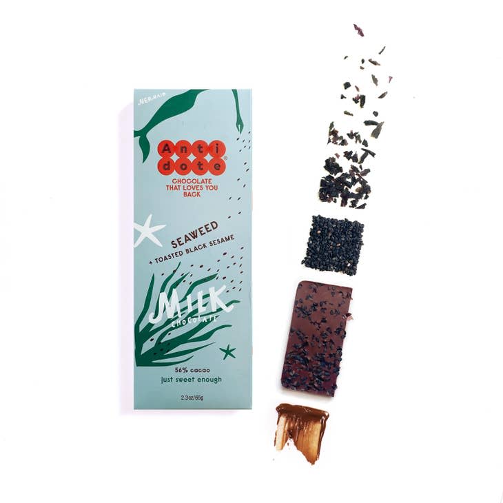 Antidote Antidote Chocolate MERMAID: SEAWEED + BLACK SESAME MILK CHOC