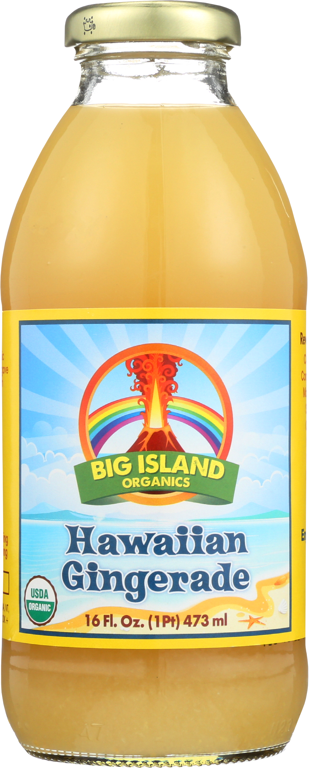 Big Island Organics Drinks - 16 oz, Hawaiian Gingerade