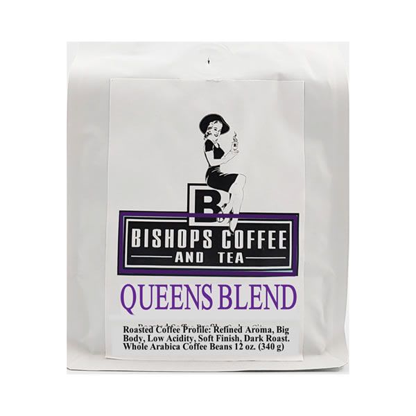 Bishops Coffee and Tea Whole Bean Coffee - Queens Blend Dark