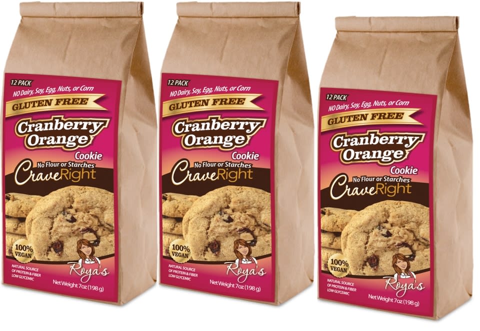 CraveRight Cranberry Orange Cookies - 7oz