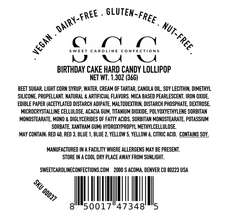 Birthday Collection -Birthday Cake Flavor - 10/Set- VEGAN 00037