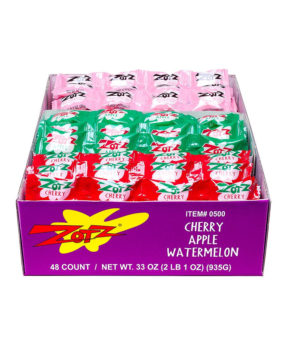 Zotz Cherry, Apple, Watermelon, 4 Packs 070650000088