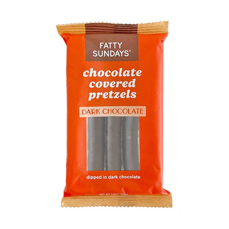 Fatty Sundays Dark Chocolate Covered Pretzels