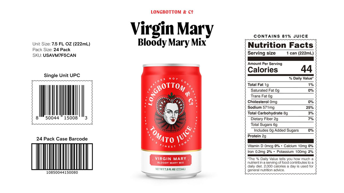 Tomato Juice - Virgin Mary 7.5oz Can USAVM7F5CAN24