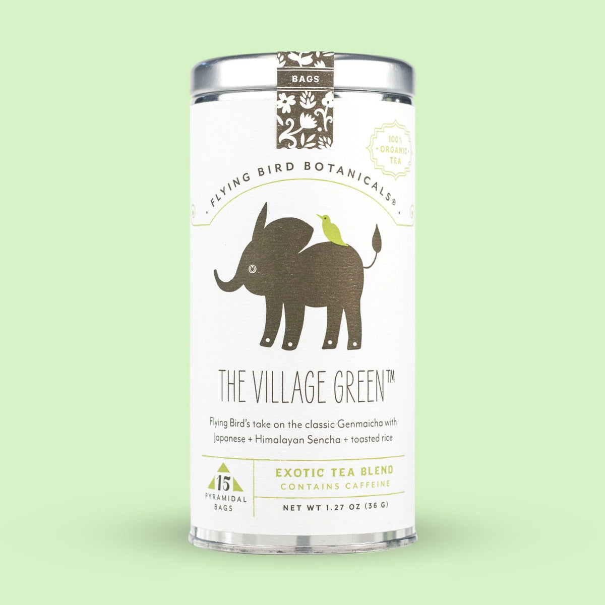 Flying Bird Botanicals The Village Green - 15 Tea Bag Tin