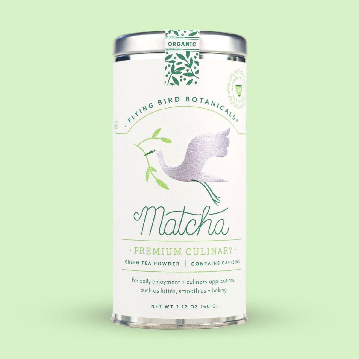Flying Bird Botanicals Organic Matcha Tea - Premium Culinary
