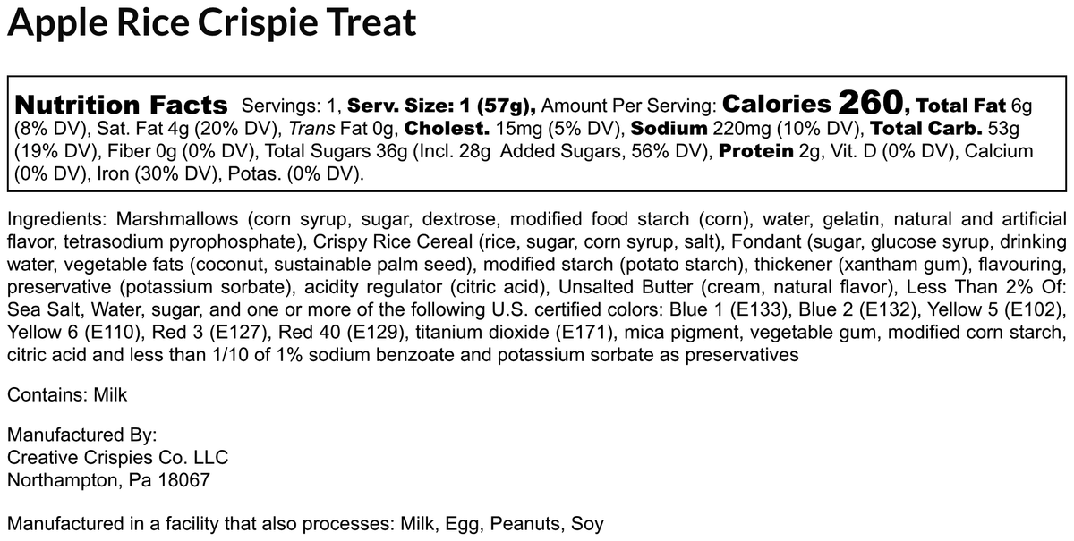 Fall Apple Rice Crispie Treats