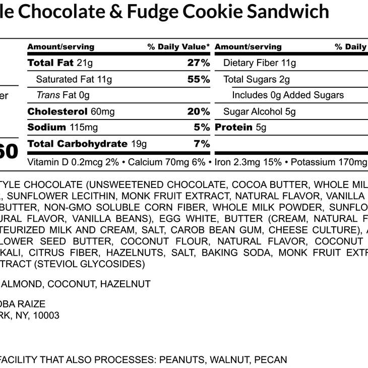 Raize Cookie Sandwiches