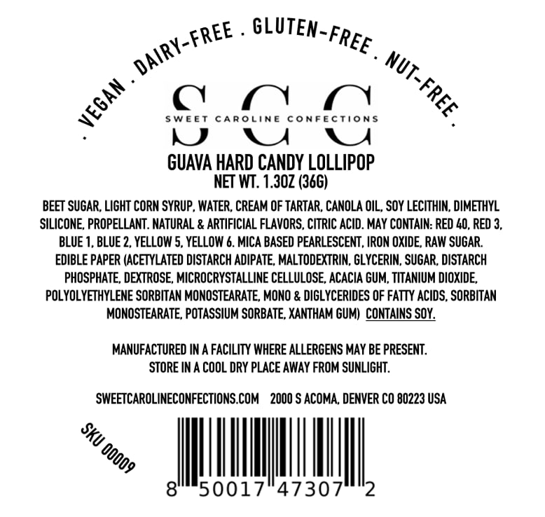 Butterfly Spring Lollipops, Guava, 10/Case- VEGAN 00009