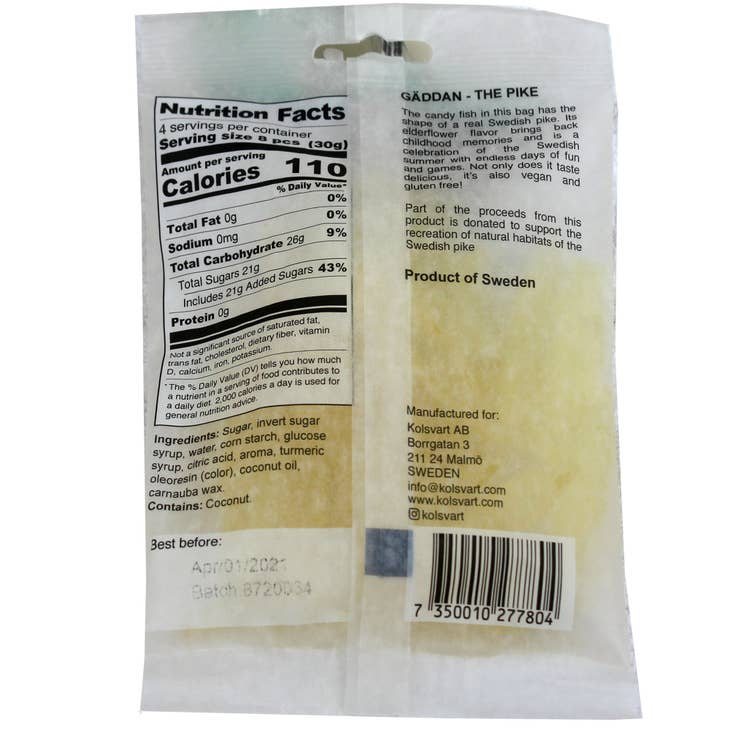 Elderflower Pike Swedish Fish - 4.2oz (120gm)-Sweden IP1003-15