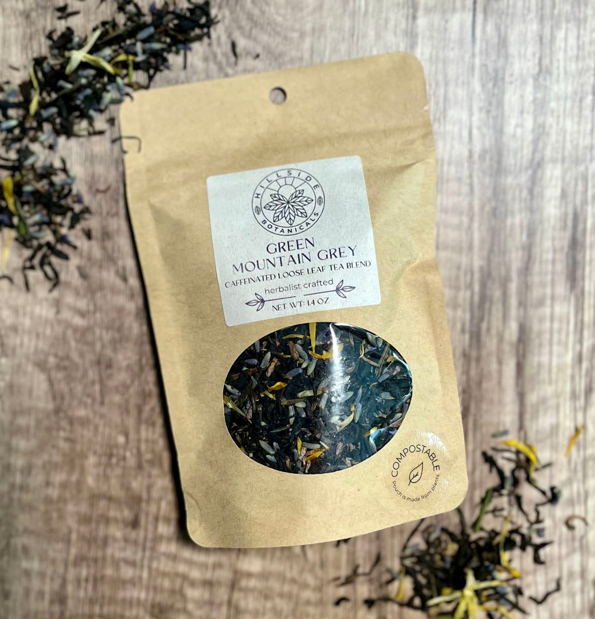 Hillside Botanicals Green Mountain Grey Tea - 1.4oz