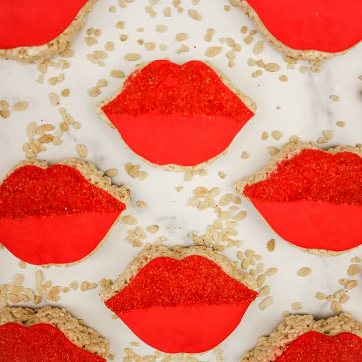 Valentine's Day Lip Rice Crispie Treats