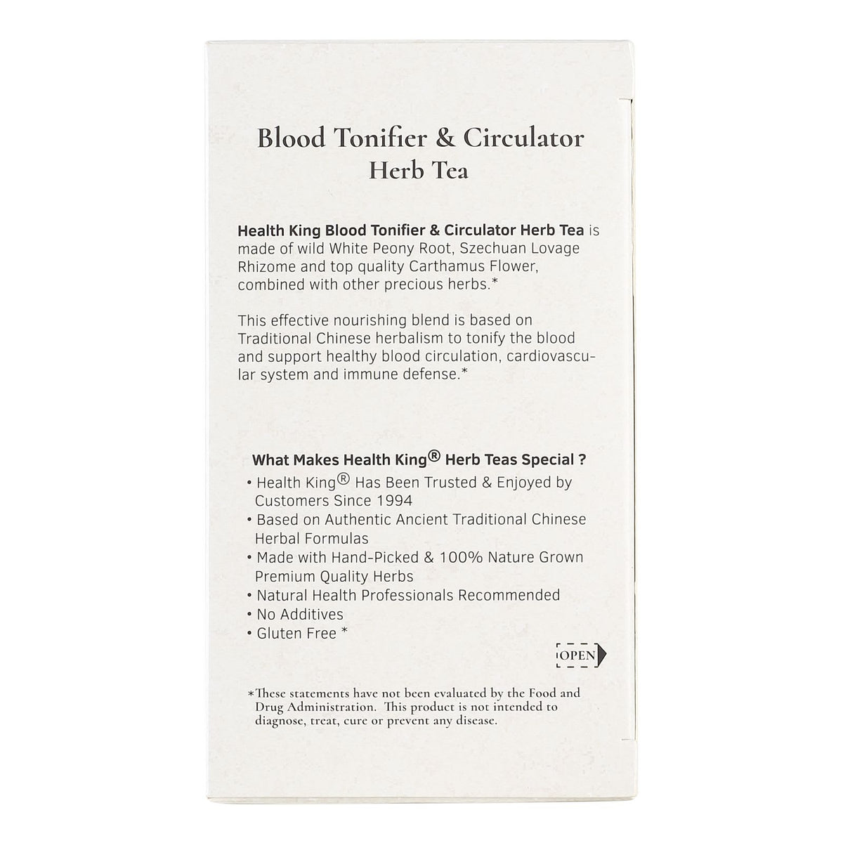 Blood Tonifier & Circulator Herb Tea
