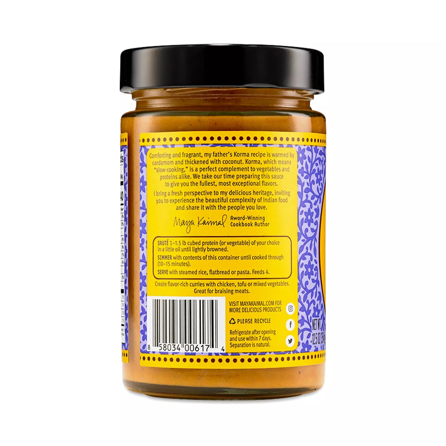 Maya Kaimal, Coconut Korma, Indian Simmer Sauce