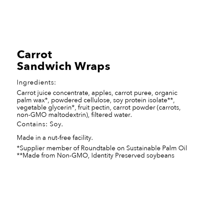 Carrot - 6pk Sandwich Wraps GEM-CAR-87-6-RS