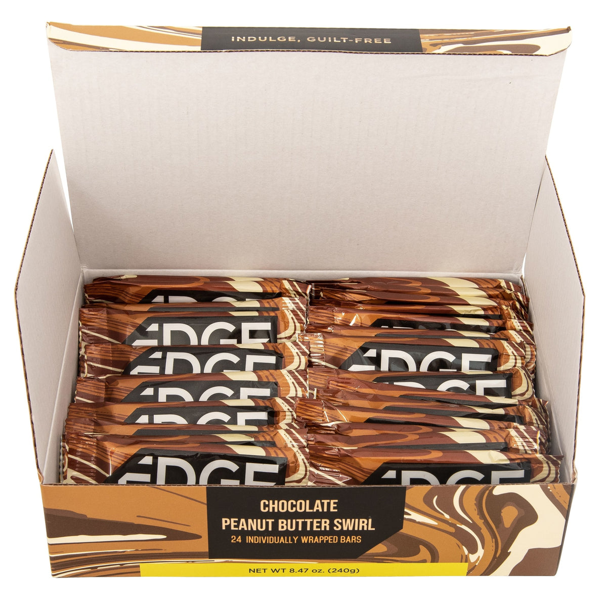 Keto Peanut Butter Milk Chocolate Swirl Bars by Edge
