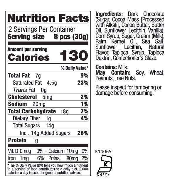 Dark Chocolate Sea Salt Caramels Small - 2.6 oz K1148