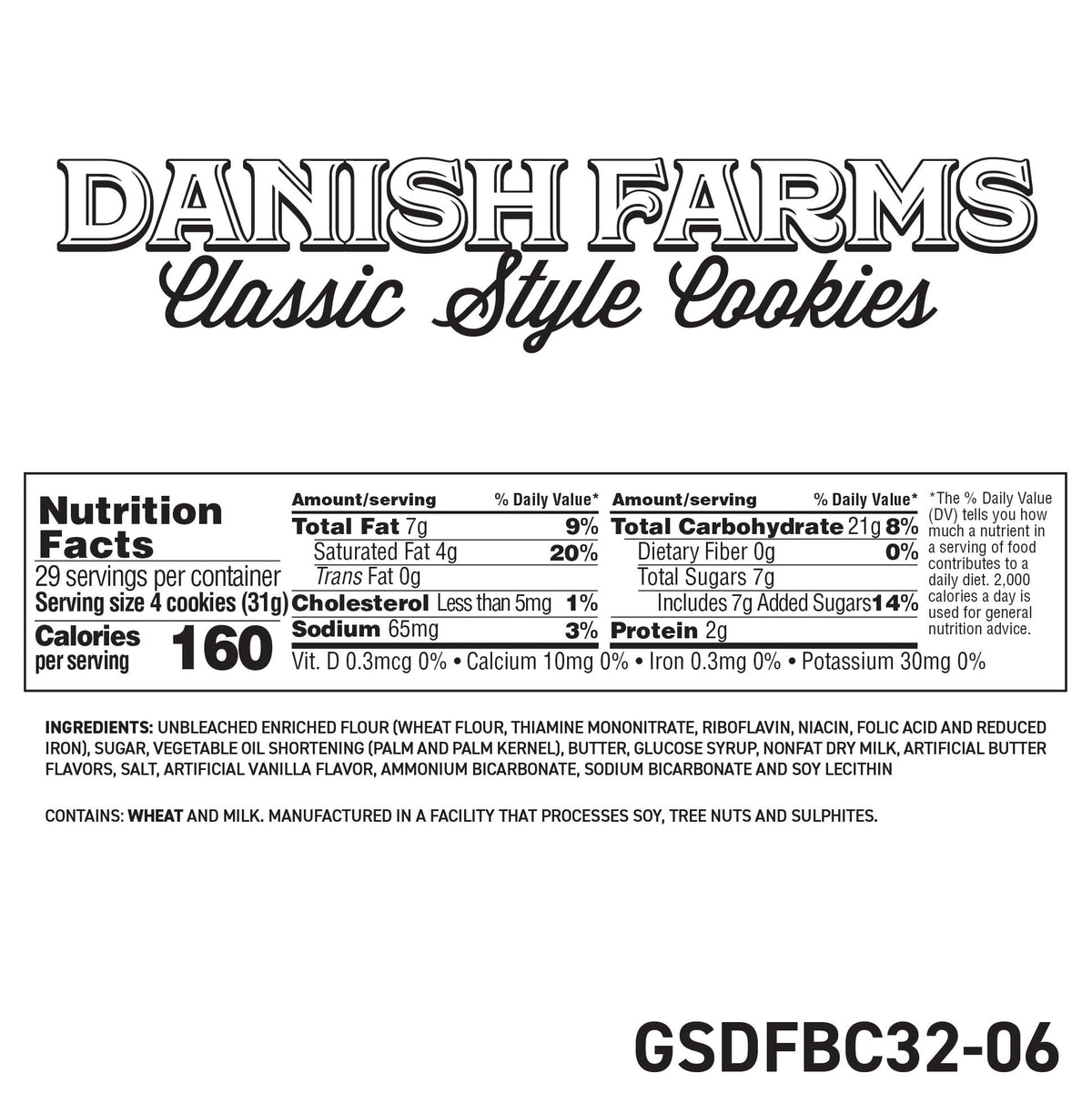 Danish Farms Butter Cookie Tin GSDFBC32-06