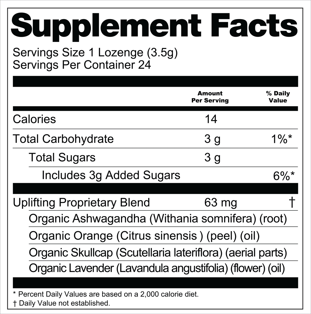 Uplifting Organic Botanical Lozenges – Calm, Mood Support – Ashwagandha, Skullcap, Orange, Lavender – Gluten-Free, Non-GMO, Vegan* ECSBUS008 - 4