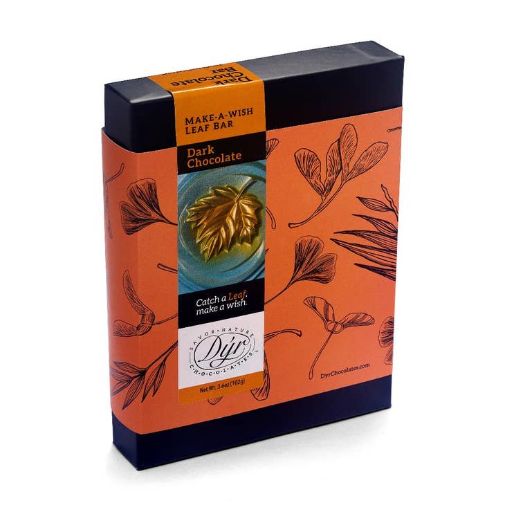 Make-A-Wish Leaf Dark Chocolate Luxury Gift Bar