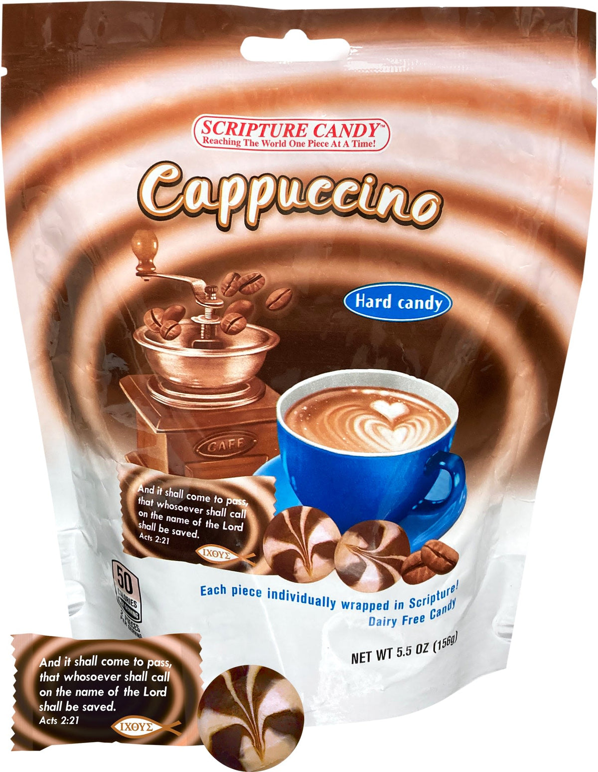 Scripture Candy Scripture Candy, Cappuccino Cream, 5.5oz Bag, 25 Pieces