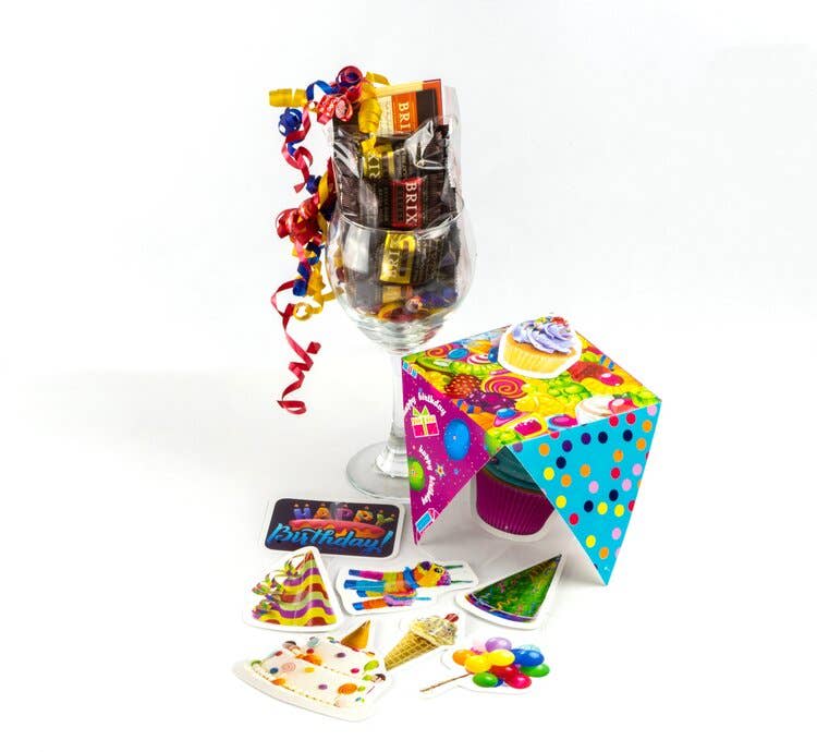 BIRTHDAY PARTY CELEBRATION GLASS GIFT SET