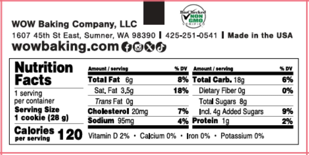 1oz Gluten Free Cookies 1IWSC15-48