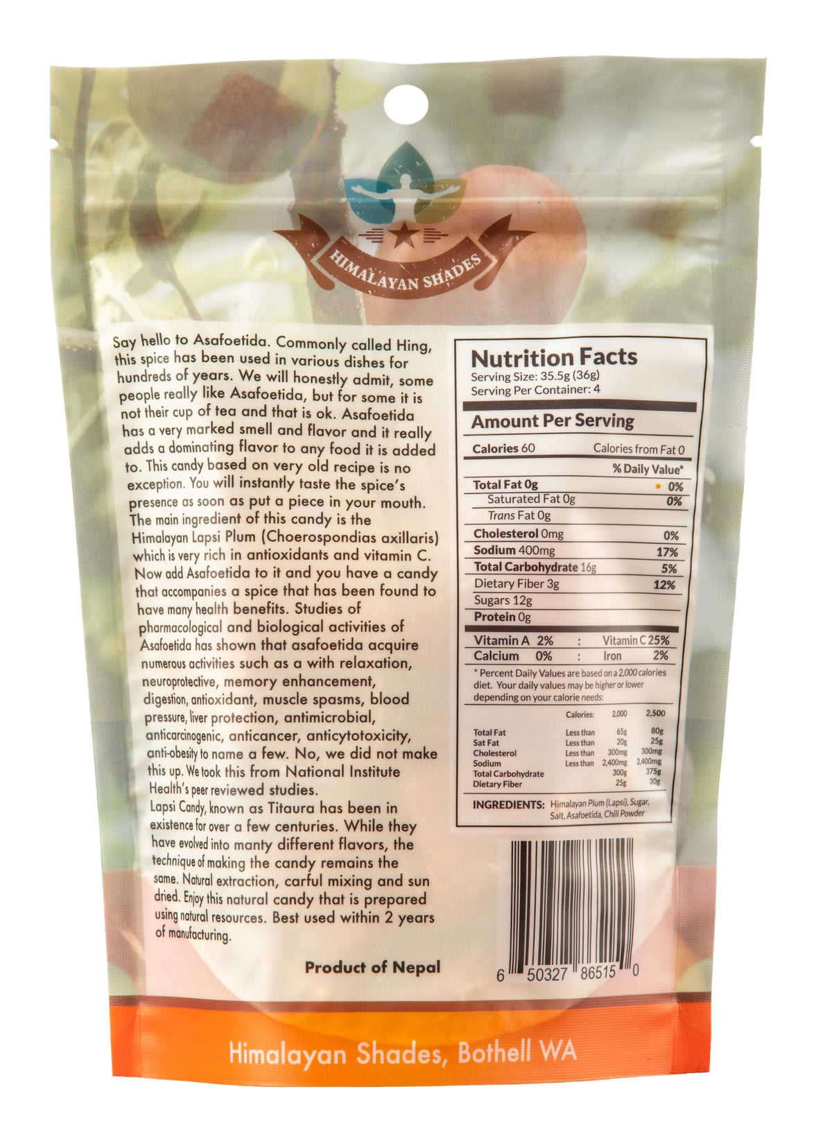 All Natural Mildly Spiced Himalayan Plum Candies 650327865150