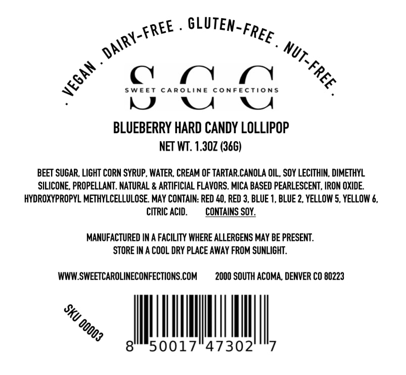 Navy Star Galaxy Lollipops, Blueberry Flavor, 10/Case 00003