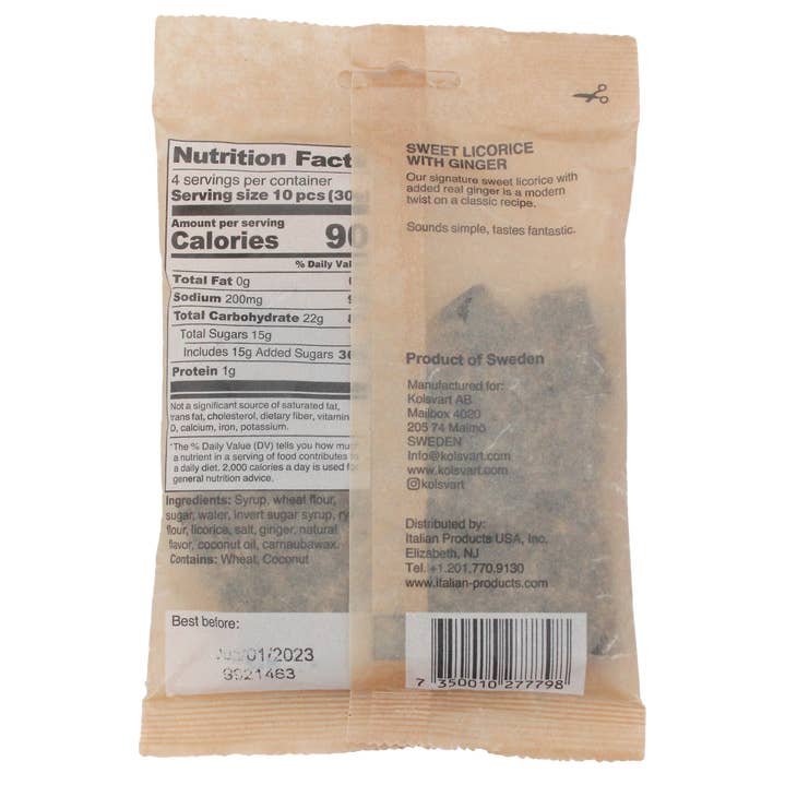 Sweet and Ginger Swedish Licorice - 4.2oz (120gm)-Sweden IP1004-15
