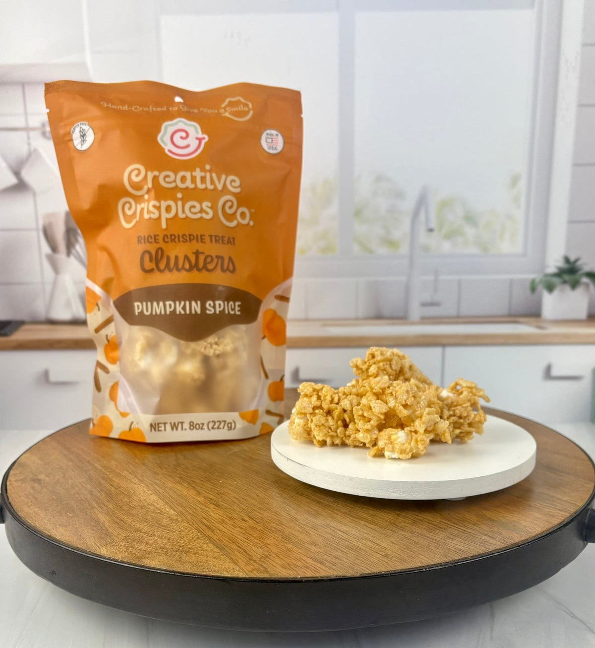 Creative Crispies Co. Pumpkin Spice Crispie Clusters, front of the package
