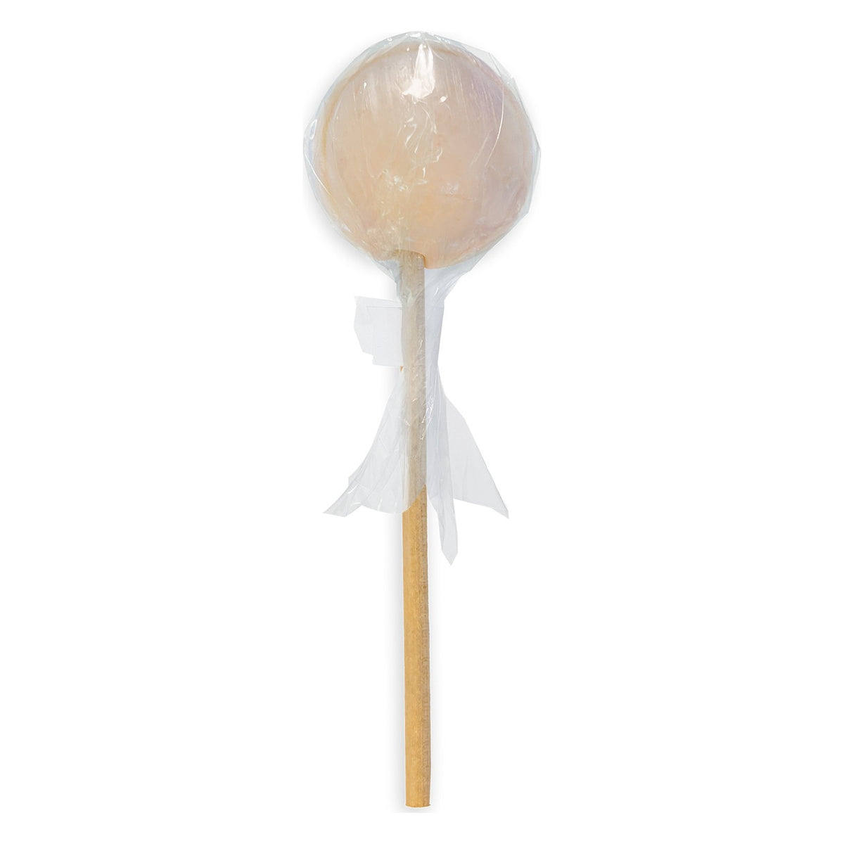 Startup Candy Co. Peach Shake Jumbo Pop, Wooden-Stick Lollipop, front of the package