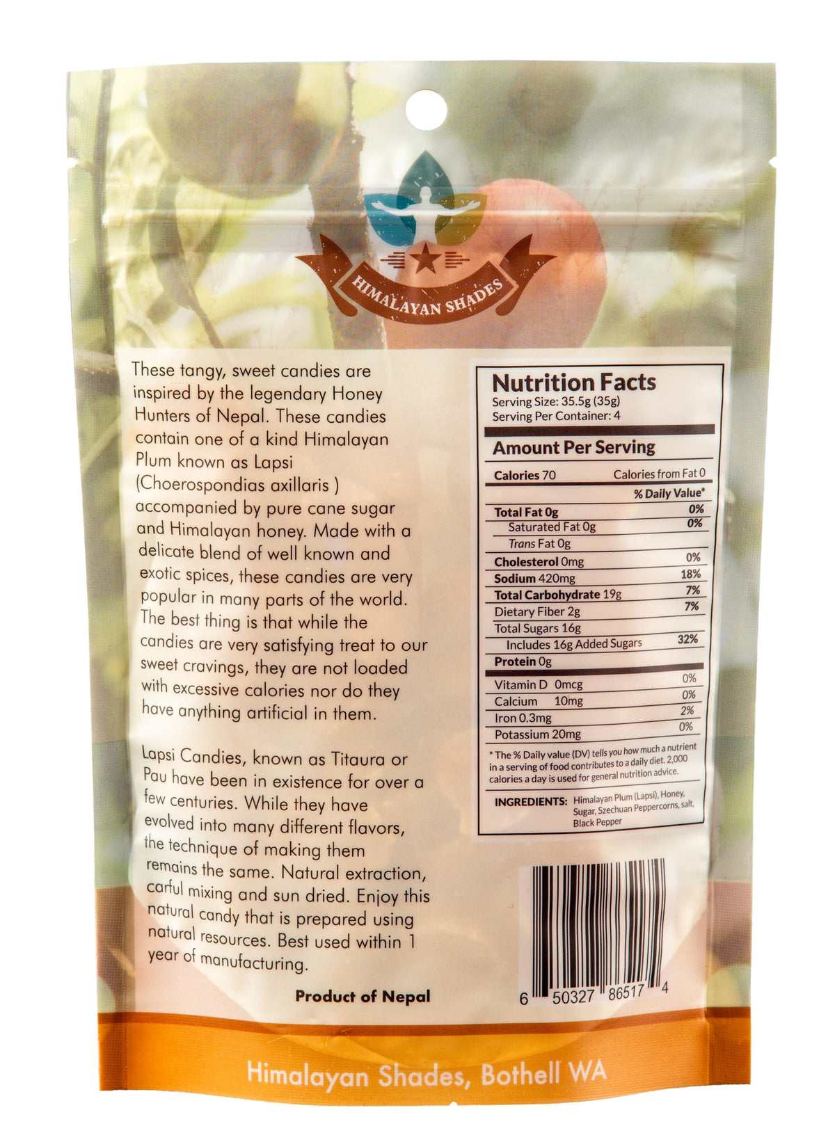 All Natural Honey Hunter's Candy - Himalayan Plum Candies with Honey and Spices 650327865173