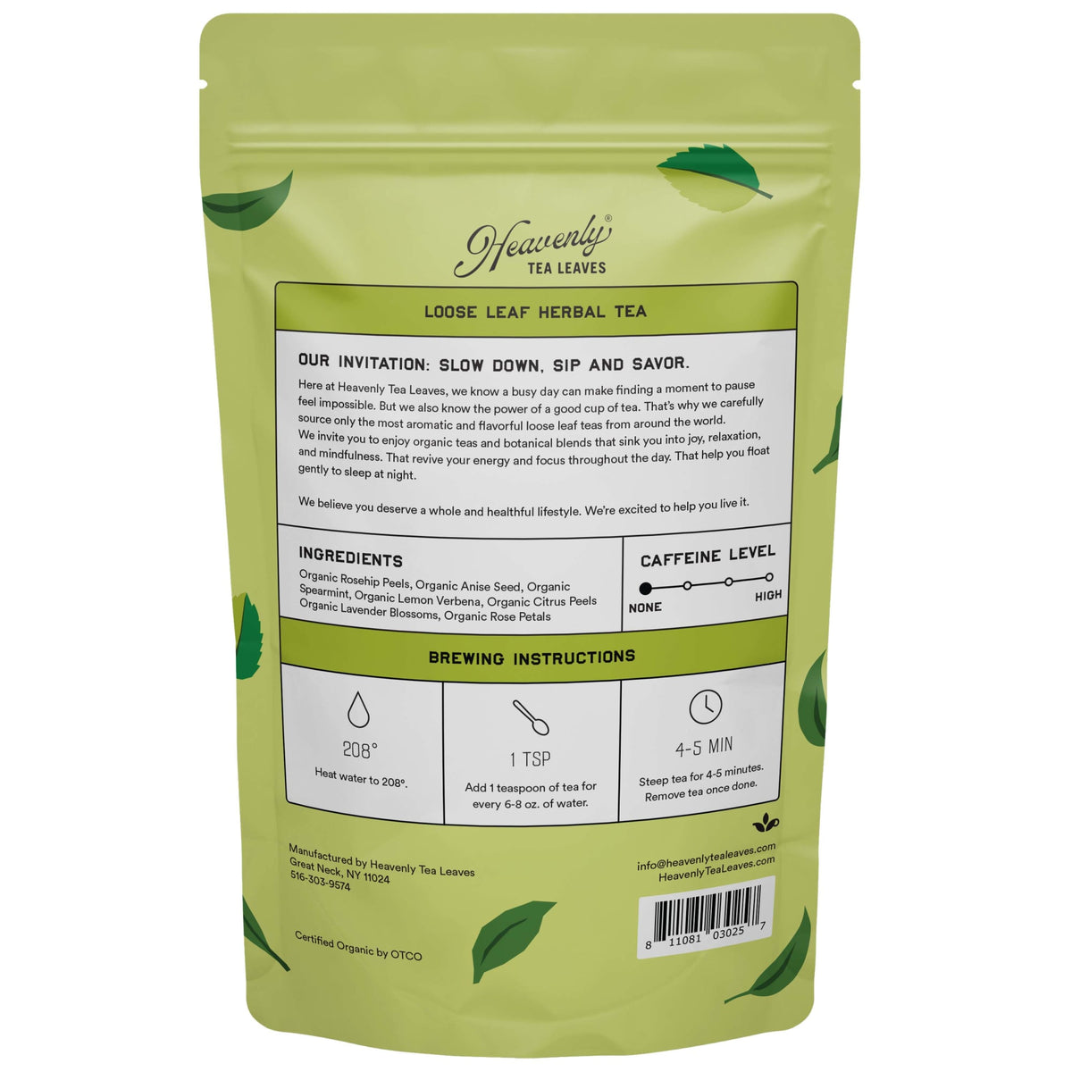 Heavenly Tea Leaves Organic Herbal Cleanse, Bulk Loose Leaf Herbal Tea, 1 lb. HDEH002-16