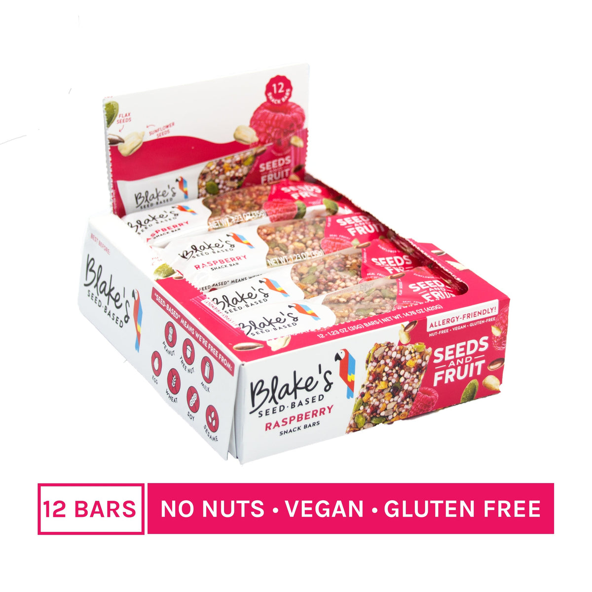 Blake's Seed Based Seeds and Fruit Raspberry Snack Bar
