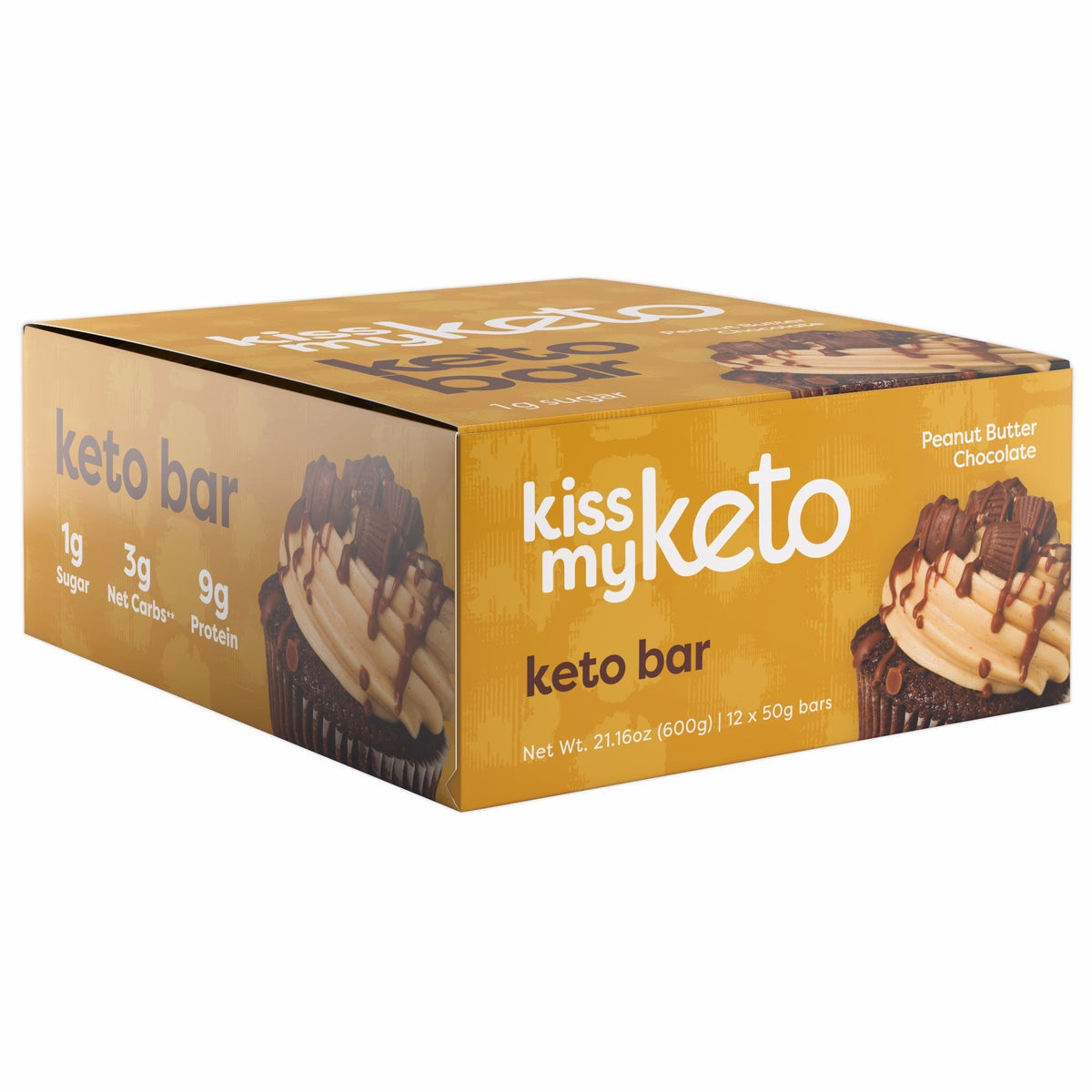 Barra Keto con chocolate y mantequilla de maní