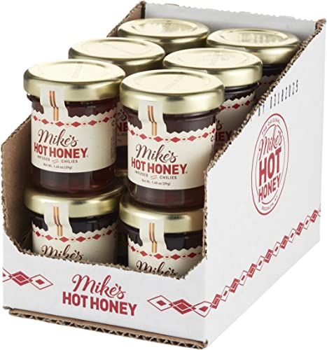 Mike's Hot Honey Mini Jars | Honey with a Kick, Sweetness & Heat, 100% Pure Honey | Shelf-Stable, Gluten-Free & Paleo Friendly (12 Mini Jars)