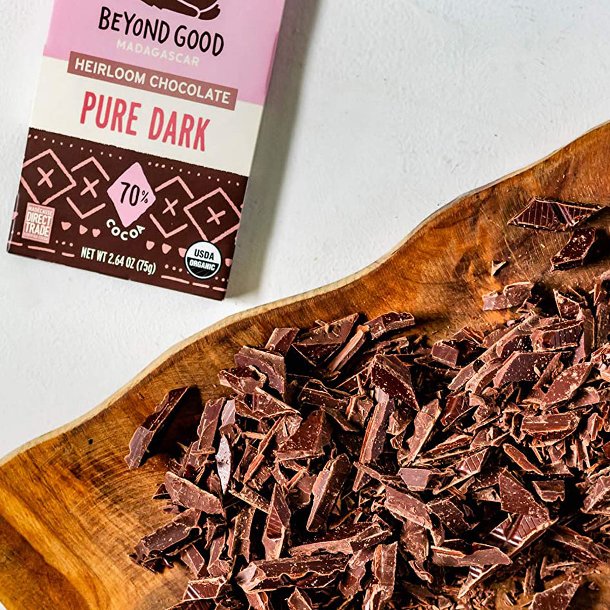 70% chocolate negro puro de Madagascar