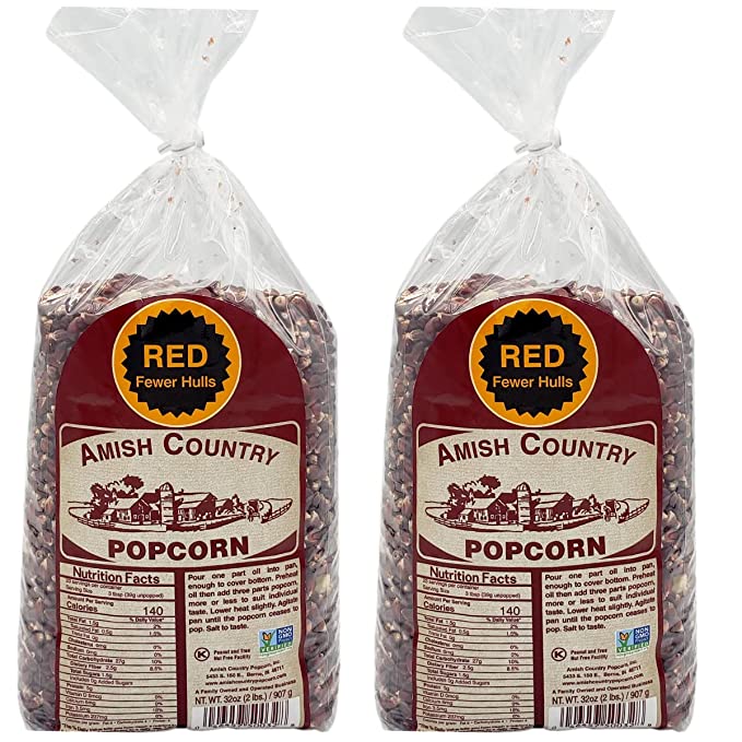 Red Fewer Hulls Amish Country Popcorn