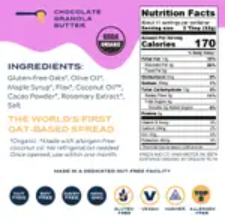 Oat Haus Organic Chocolate Granola Butter | Peanut-free, Almond (Tree-Nut) Free, & School-Safe (Top 8 Allergen Free) | Sunflower Seed & Hazelnut Spread Alternative | 12 oz (Pack of 3)