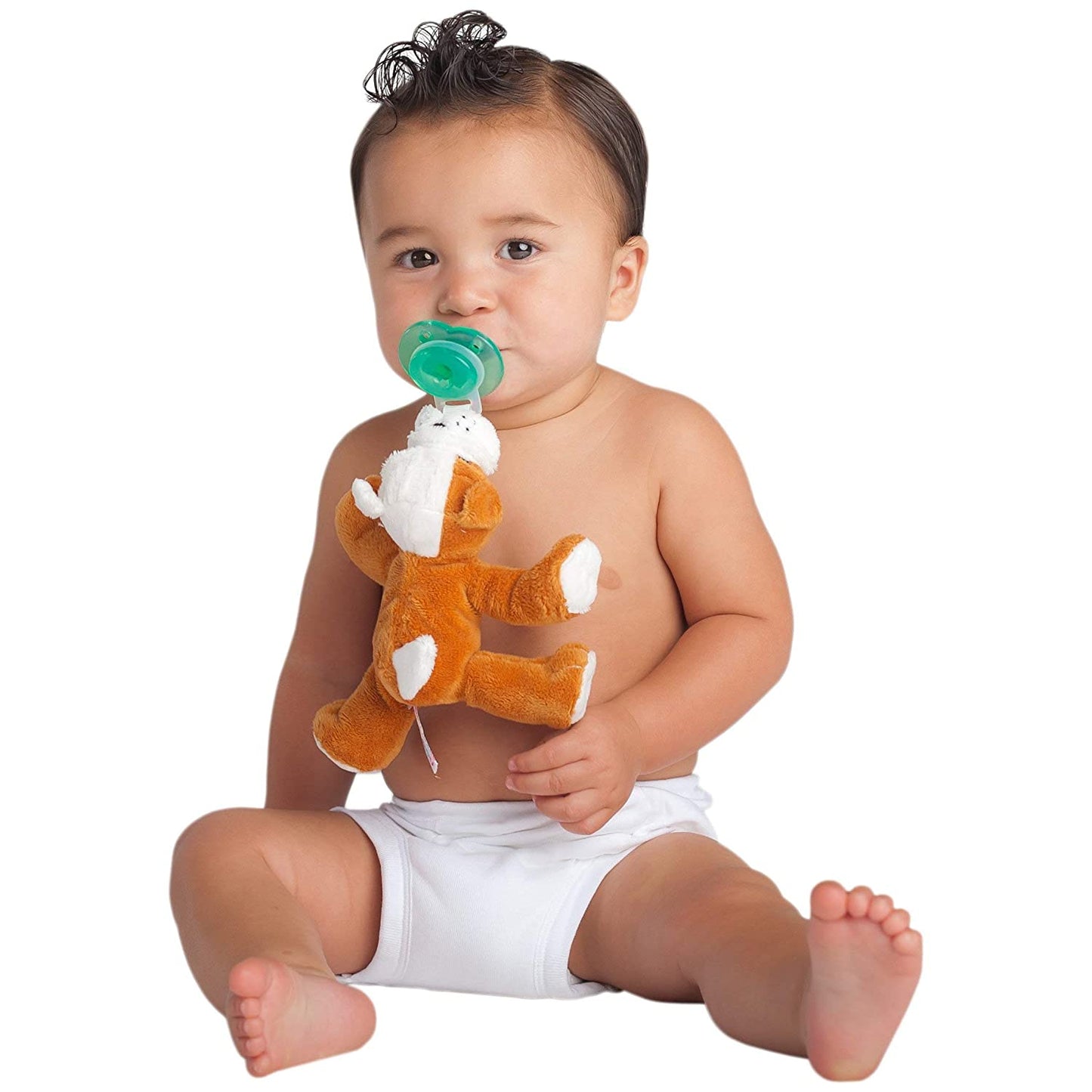 Pacifier Holder and Rattle - Barkley The Bull Dog