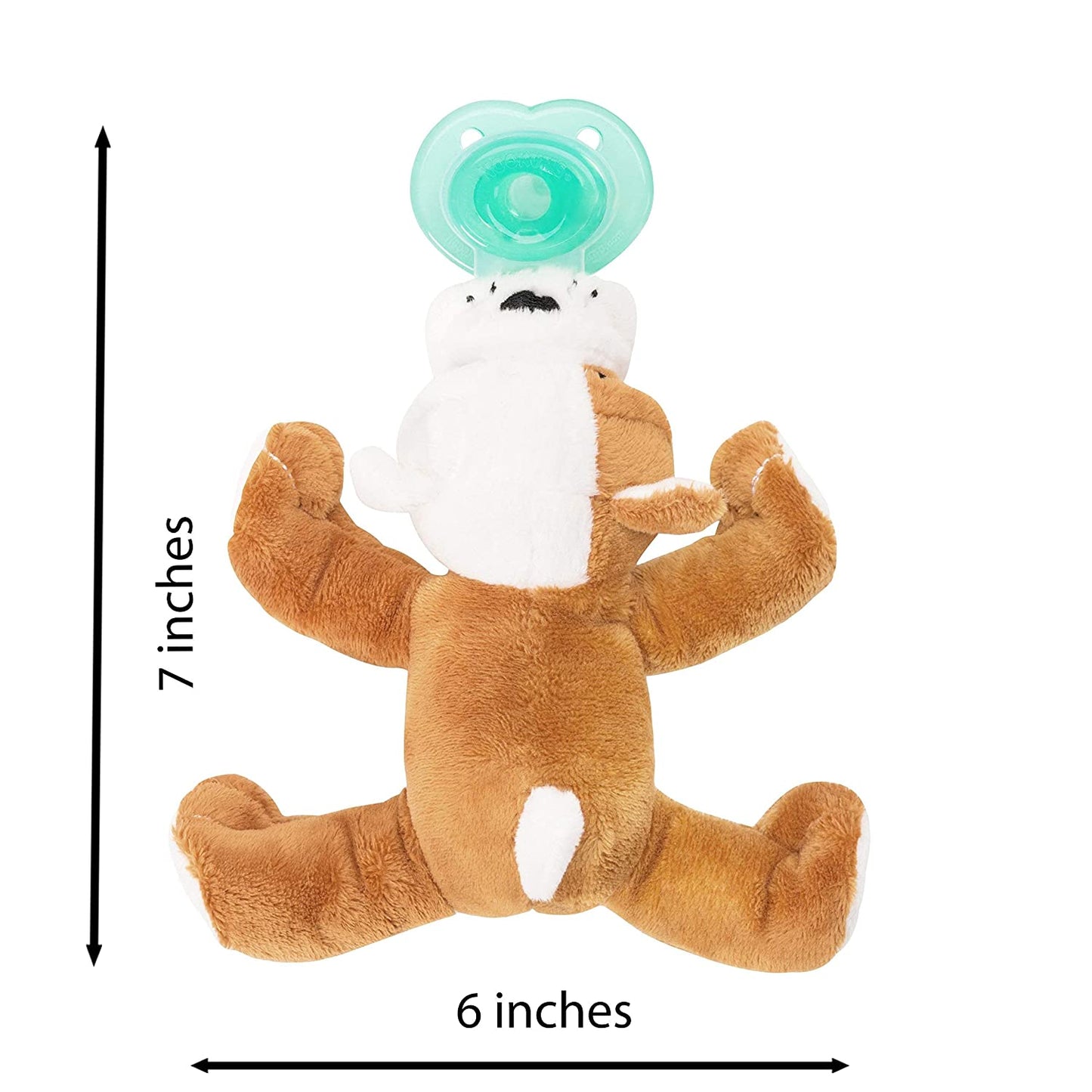 Pacifier Holder and Rattle - Barkley The Bull Dog
